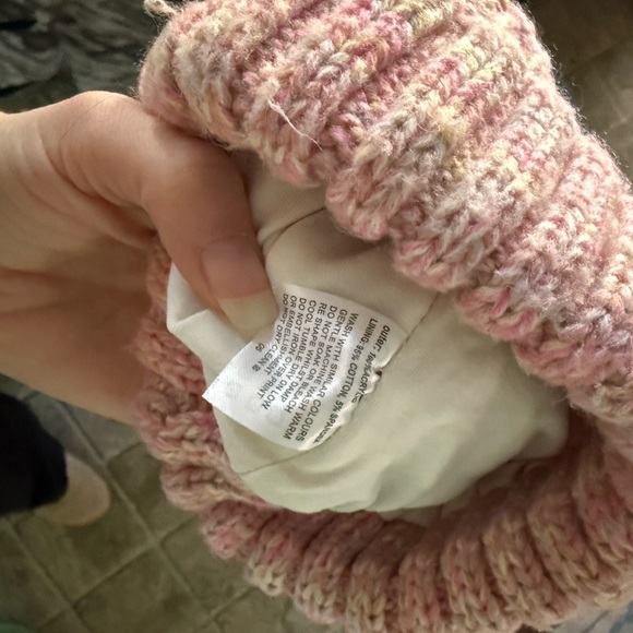 Adorable Pink Cable Knit Beanie with Pom-Poms - Picture 4 of 4